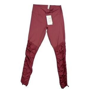 FABLETICS Cashel Foldover‎ Leggings Sz 10/12 Powerform Ruched Pink Lightweight